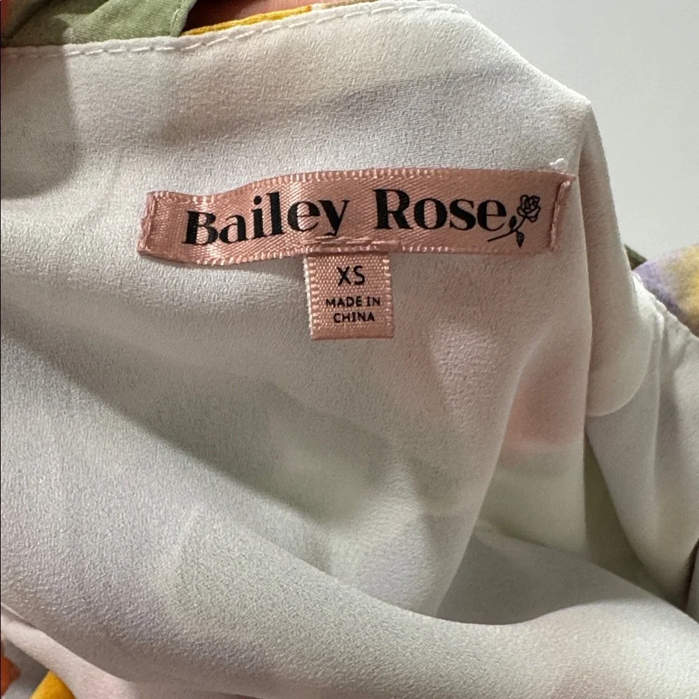 Bailey Rose Floral V-Neck Summer watercolor mini dress - Picture 8 of 8